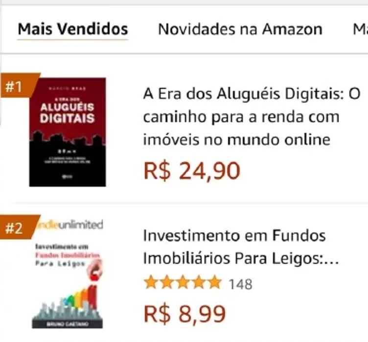 Print do ranking da Amazon com o livro em primeiro lugar da categoria
