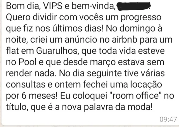 Flat parado desde março: locação de 6 meses no dia seguinte