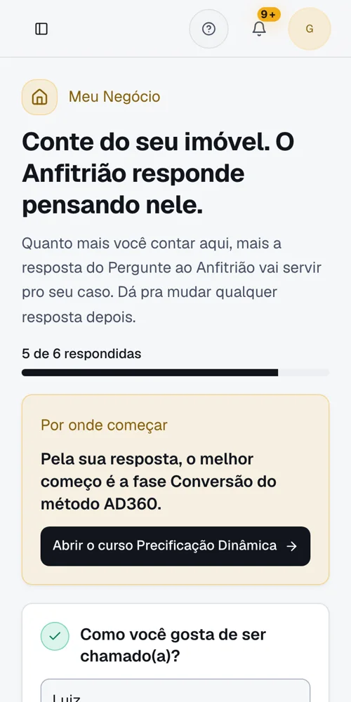 Tela real do portal: 1 · Você conta do seu imóvel