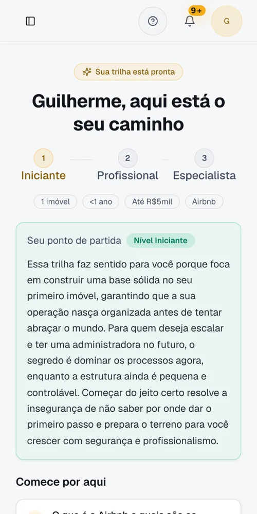 Tela real do portal: 2 · O Clube monta a sua trilha