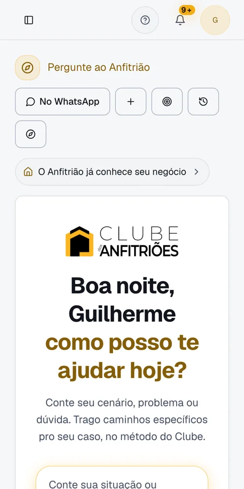 Tela real do portal: 3 · O Anfitrião já conhece o seu negócio